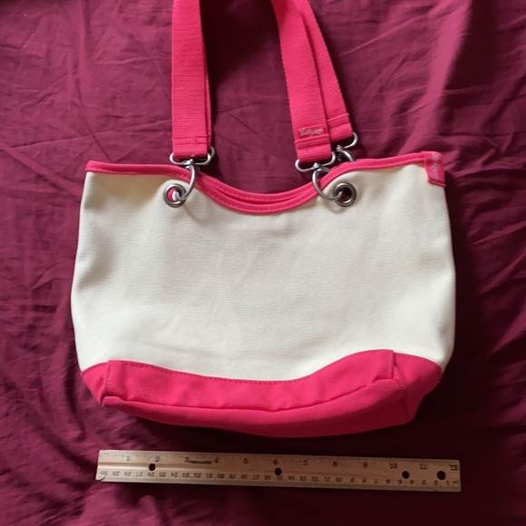 Pink Thirty One Canvas Crew tote bag. Great for the beach! - Picture 7 of 9